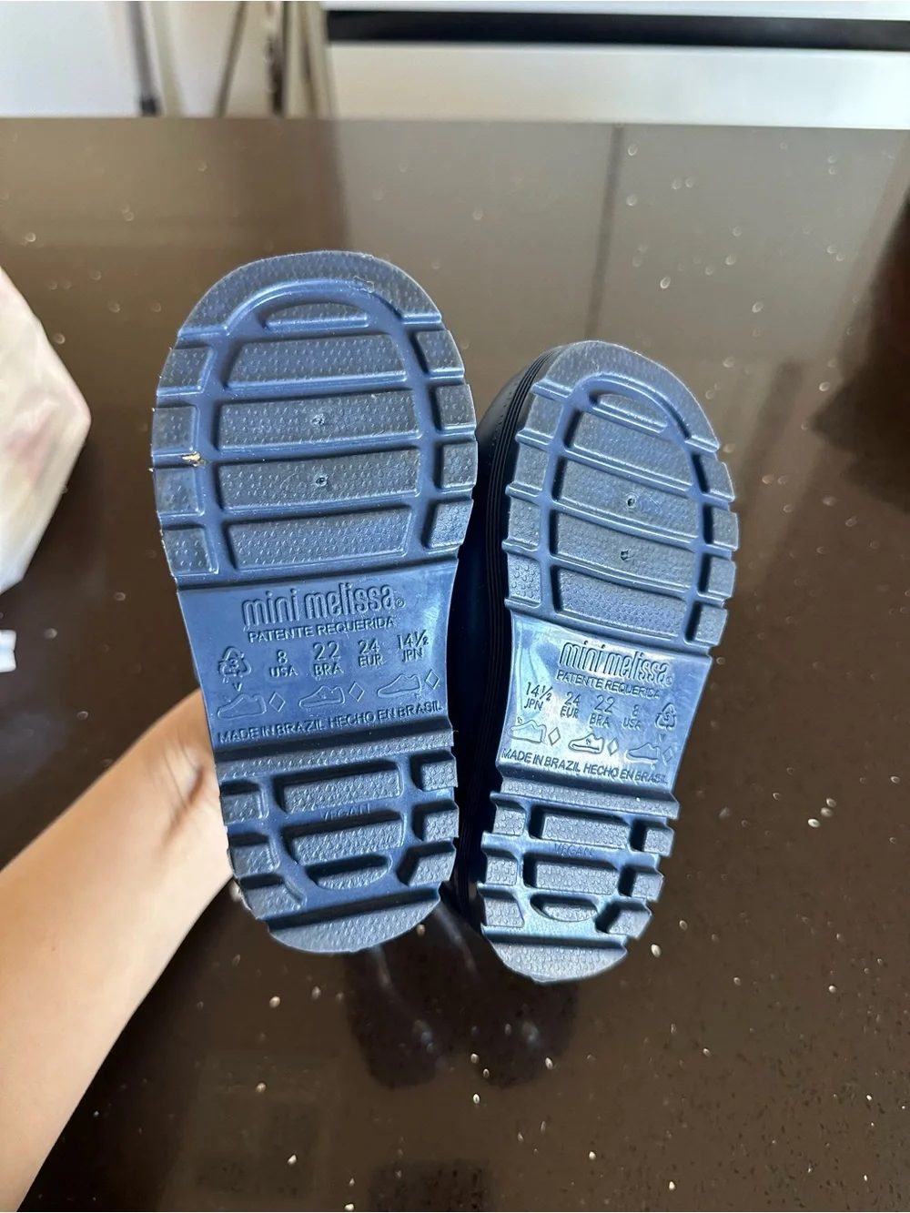 Mini Melissa Navy Blue Kids Rain Boots
